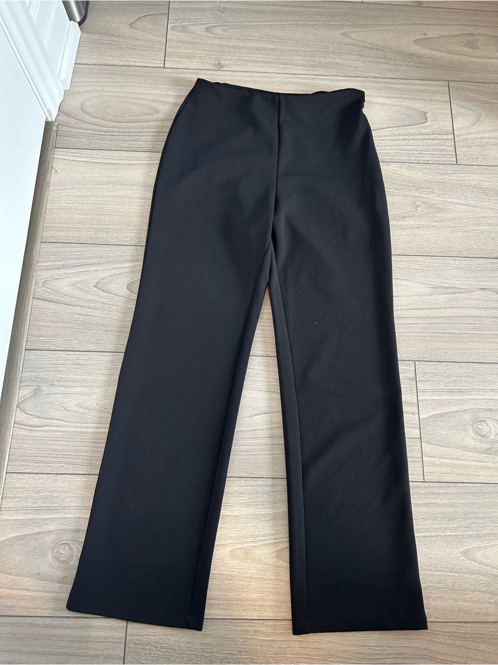 Leith Black High-Rise Straight Pants